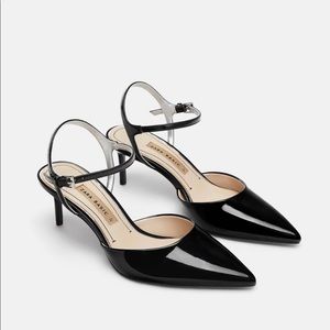 Zara Patent Leather Slingback Heels